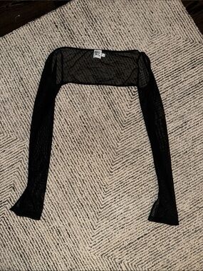 Princess Polly Sheer Black Mesh Long Sleeve Bolero Shrug